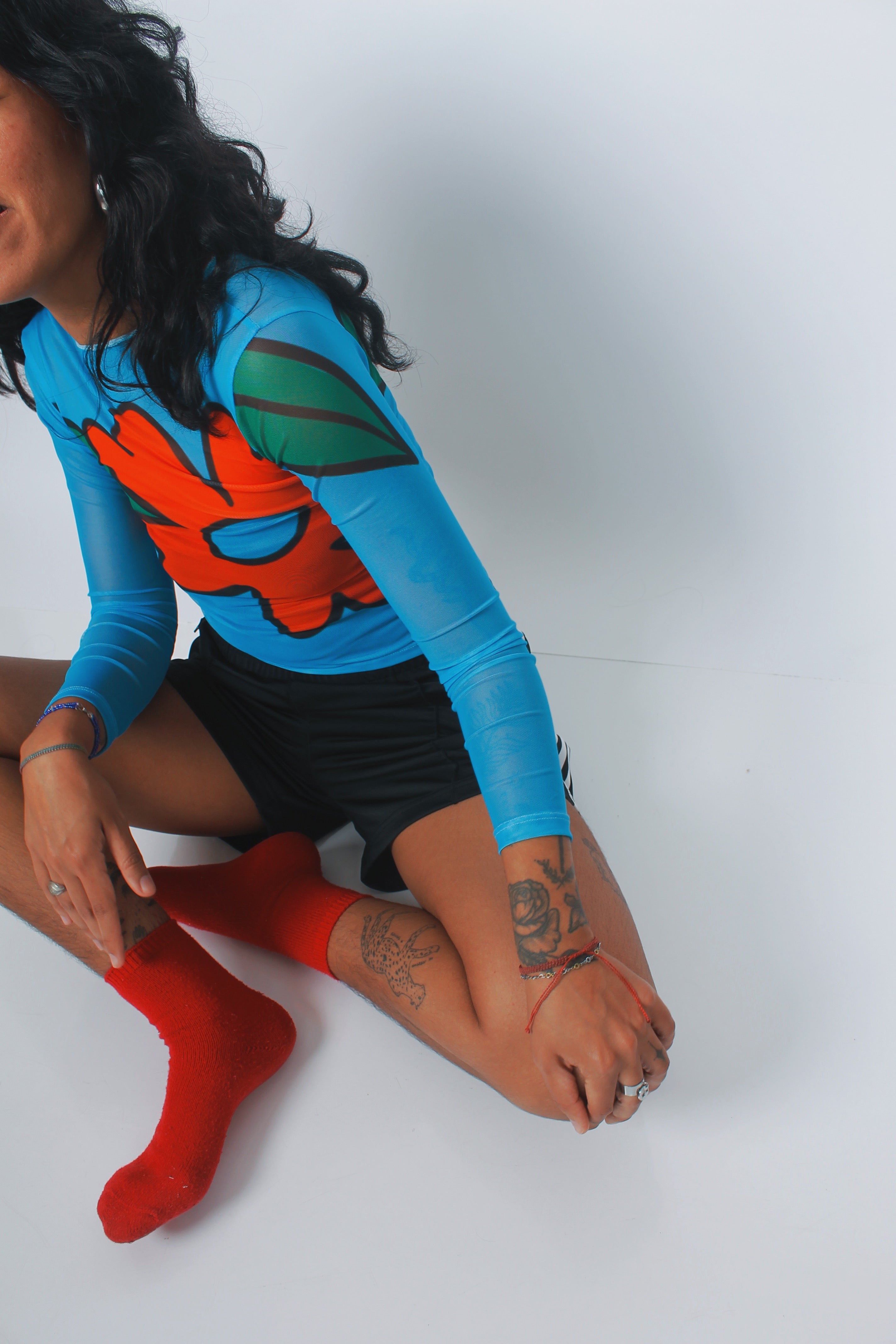 Mesh "Floripondio" manga larga