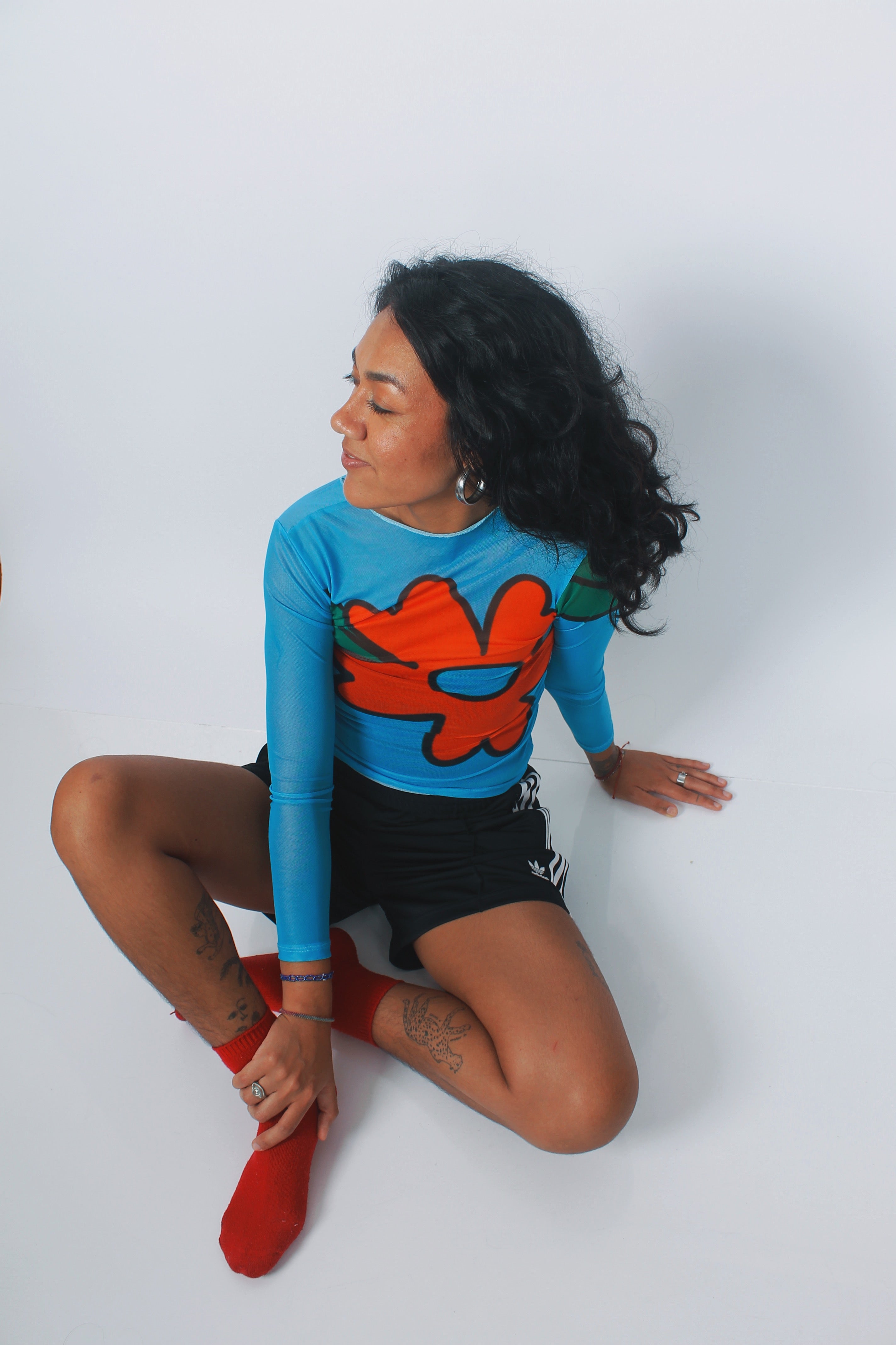 Mesh "Floripondio" manga larga