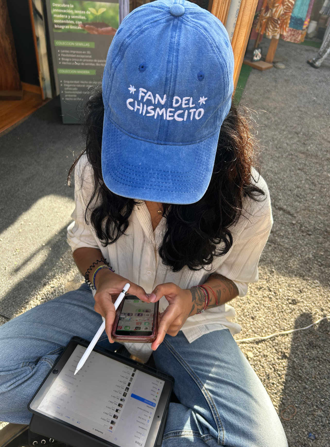 Gorra "Fan del chismecito" azul