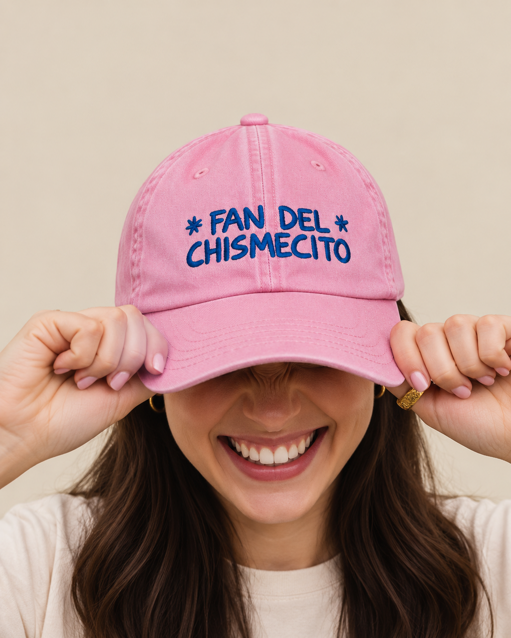 Gorra fan del chismecito baby pink azul
