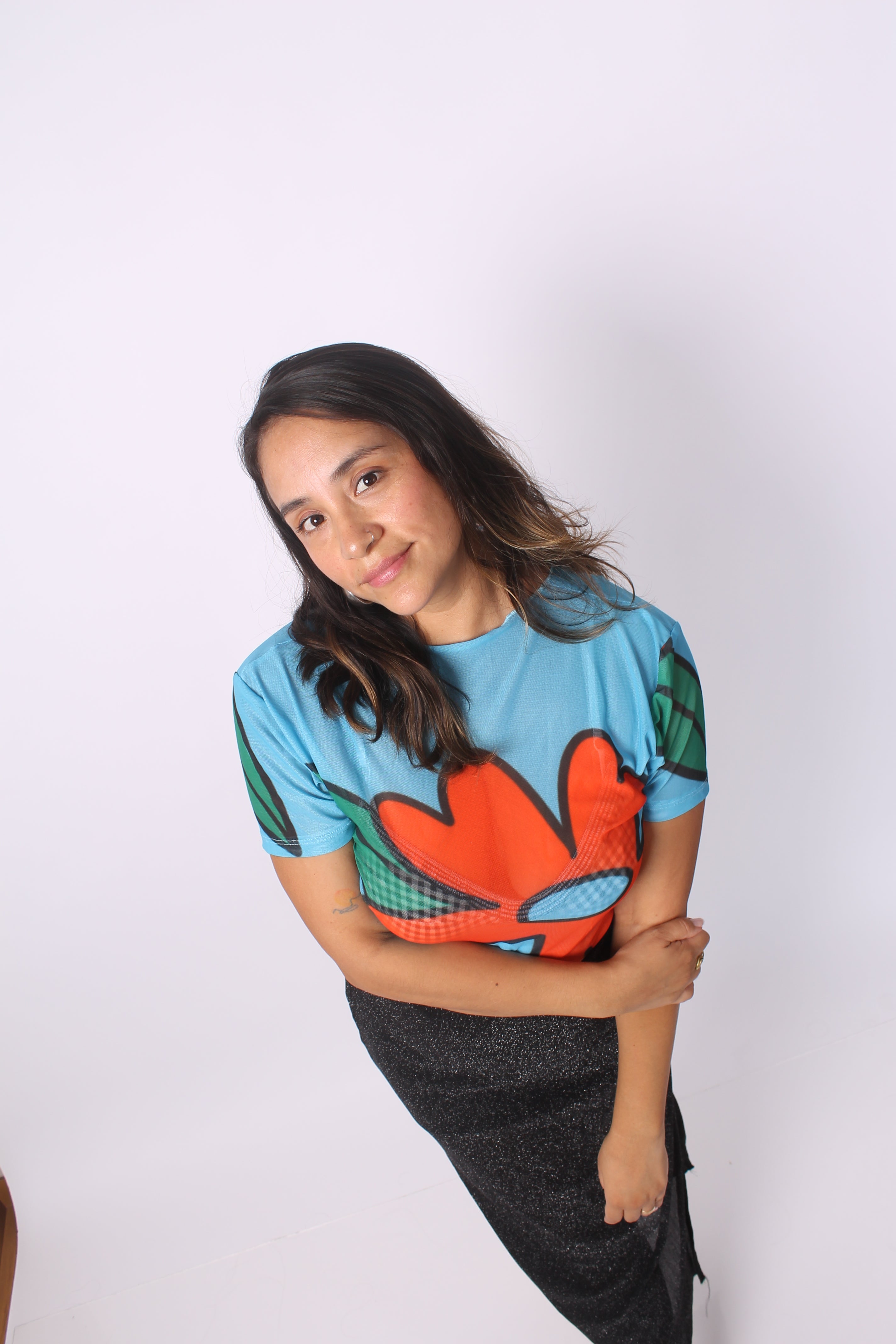 Mesh "Floripondio" manga corta