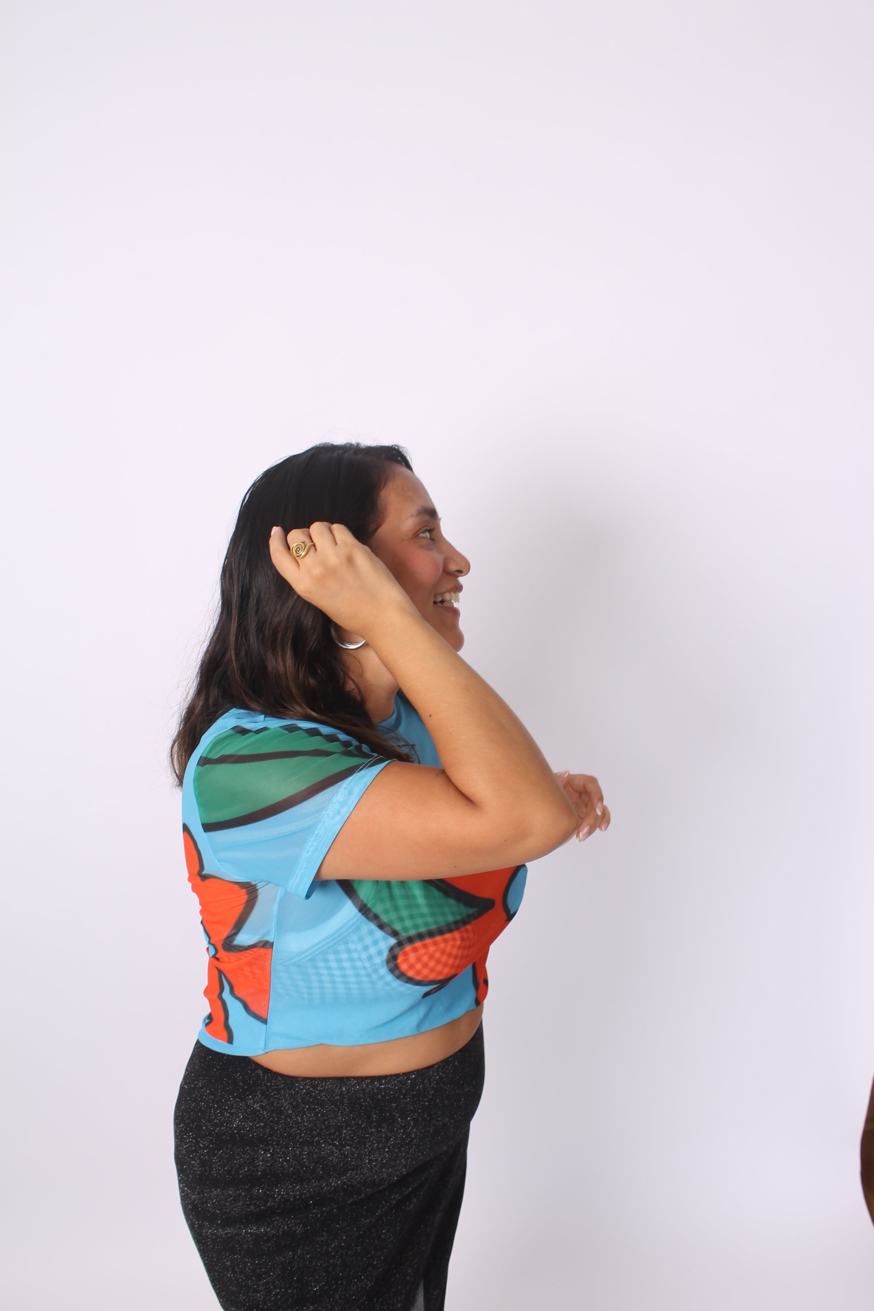 Mesh "Floripondio" manga corta