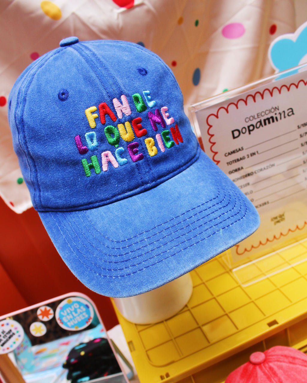 Gorra "Fan de lo que me hace bien" Azul