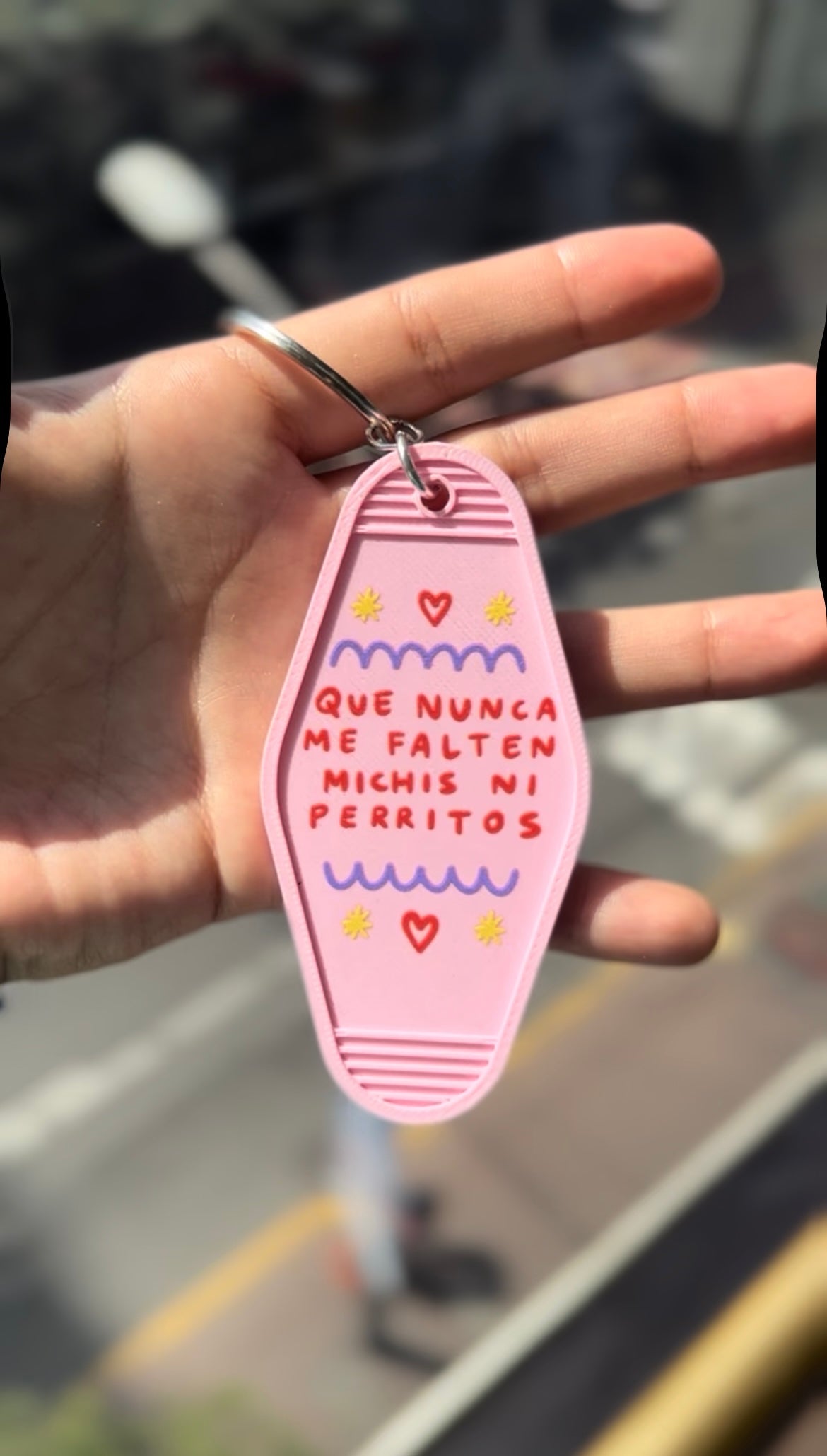 Llavero "Que no falten michis ni perritos"