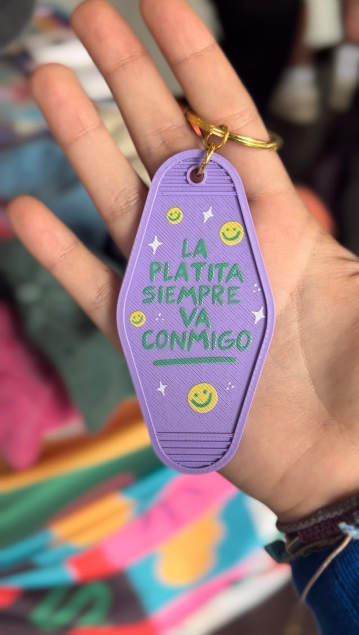 Llavero "La platita siempre va conmigo"