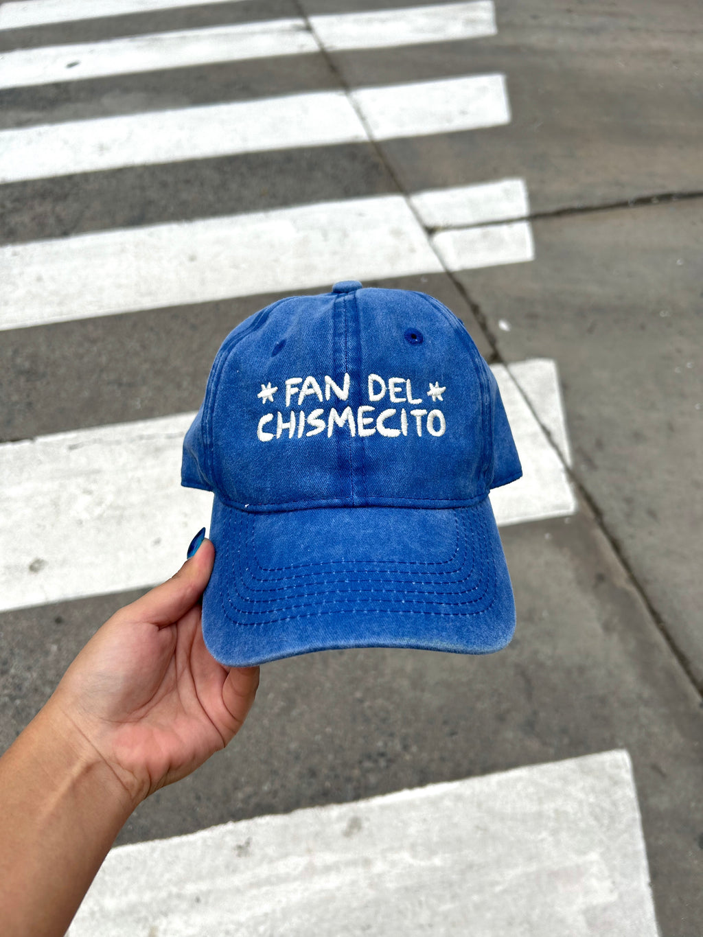 Gorra "Fan del chismecito" azul