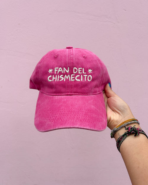 Gorra "Fan del chismecito" fucsia