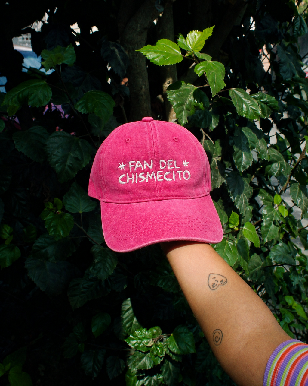 Gorra "Fan del chismecito" fucsia