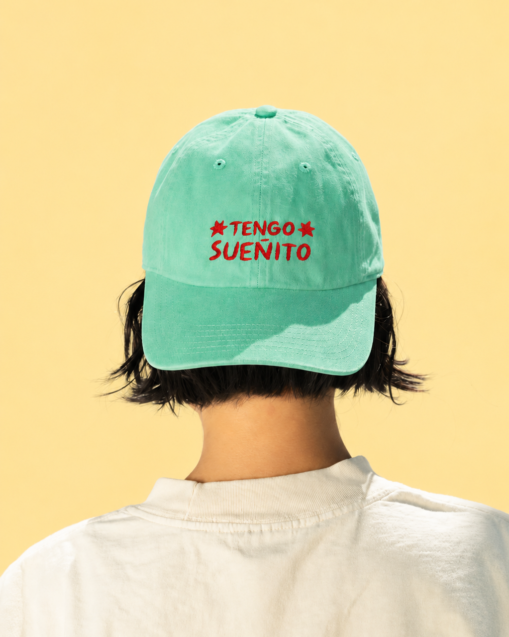 Gorra "Tengo sueñito" verde agua